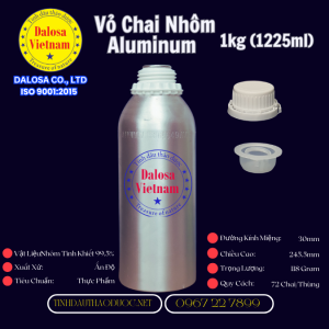Vỏ Chai Nhôm Aluminum 1kg - 1225ml