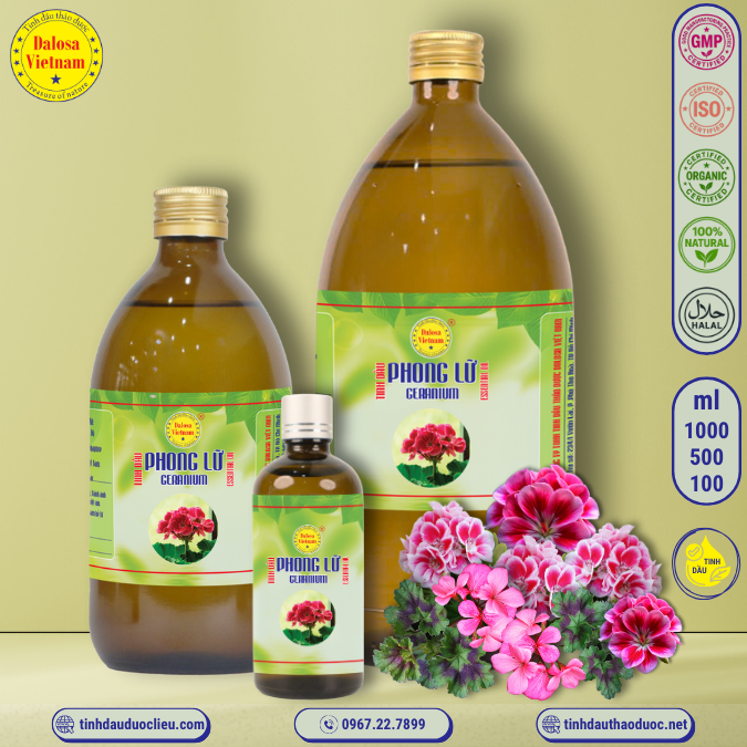 Tinh Dầu Phong Lữ - Geranium Essential Oil 1 lít