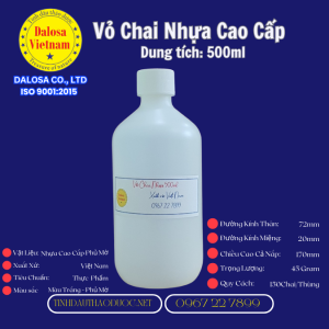 Chai Nhựa Đựng Dầu Nền 500ml